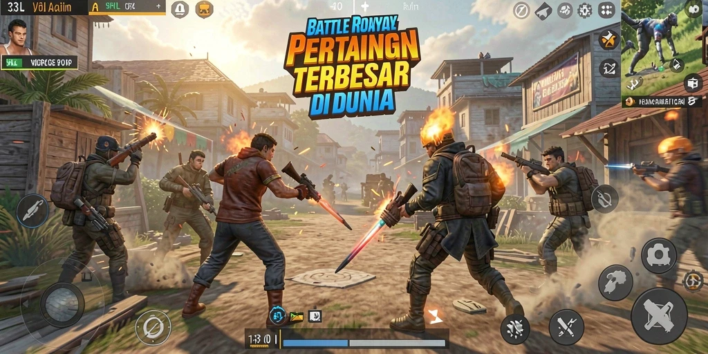 Tampilan gameplay 33L yang menegangkan dalam pertarungan Battle Royale.