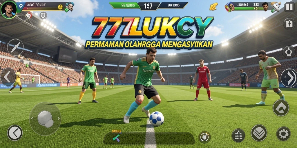 Screenshot gameplay <strong>777LUKCY</strong> yang menunjukkan aksi mendebarkan di lapangan.
