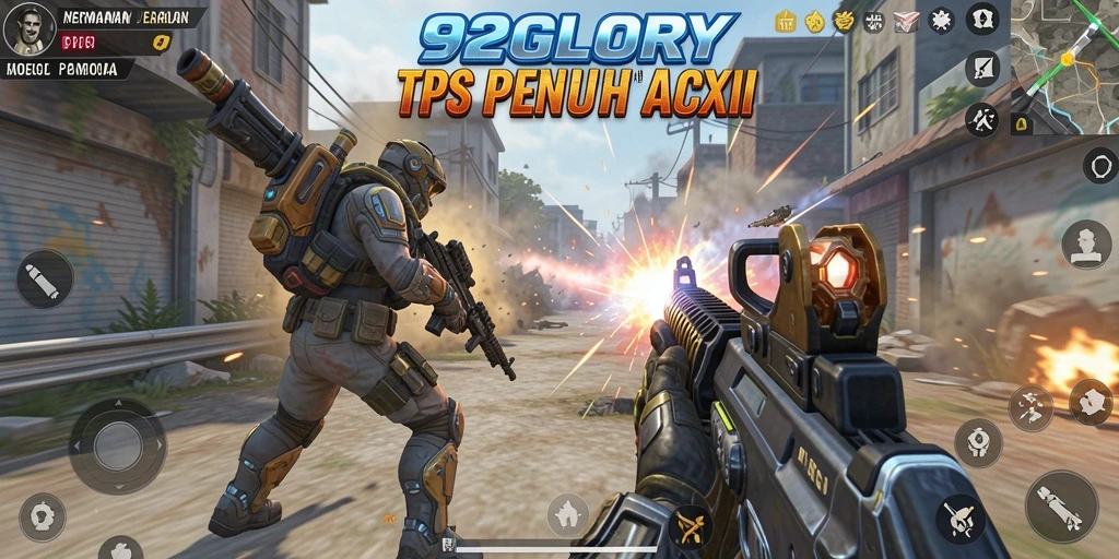 Screenshot dari gameplay intens 92GLORY dengan aksi luar biasa.