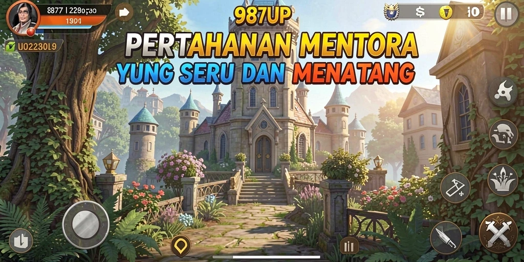Screenshot utama game 987UP menampilkan aksi menegangkan dari gameplay Tower Defense.