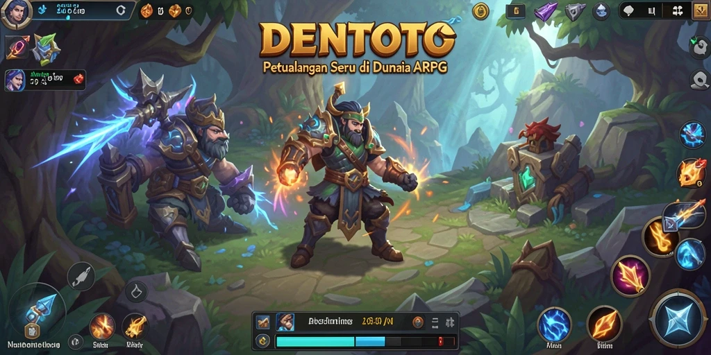Tampilan gameplay DENTOTO yang penuh aksi dan petualangan.