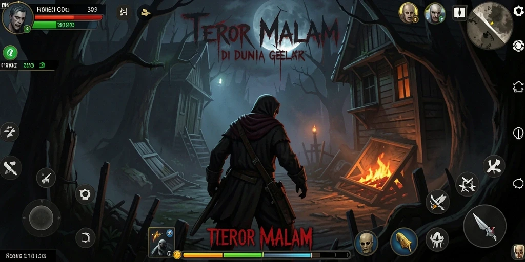 Screenshot gameplay DKK menampilkan suasana kelam dan mencekam.