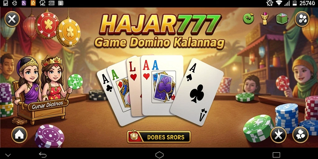 Gameplay seru di HAJAR777 dengan teman-teman saat bermain Domino.