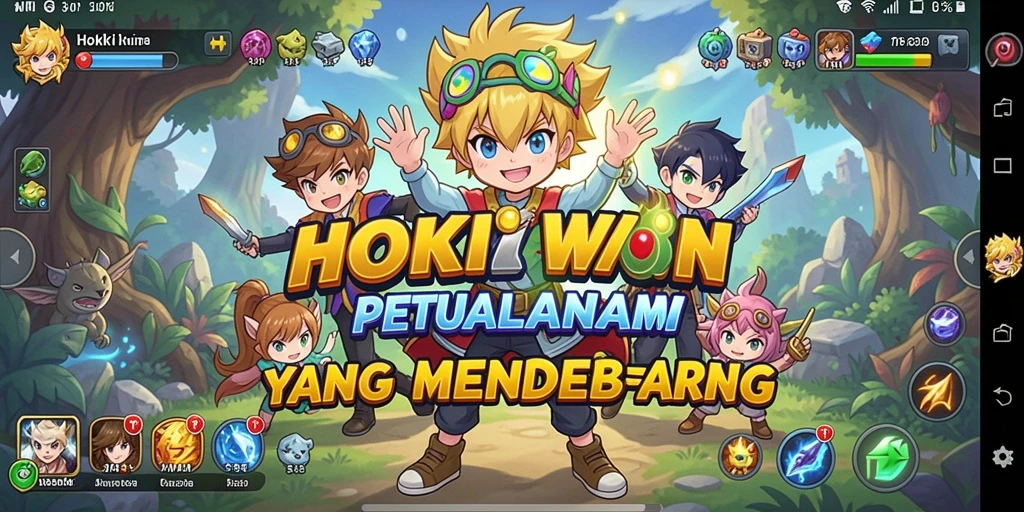 Tampilan gameplay HOKIWIN dengan karakter Anime yang dinamis.