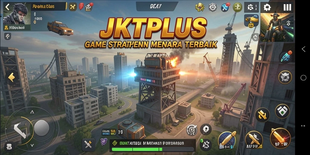 Screenshot JKTPLUS menampilkan aksi mendebarkan dalam Tower Defense.