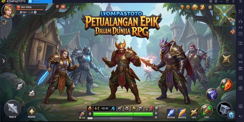 Tampilan gameplay menakjubkan dari KOMPASTOTO di dunia RPG.