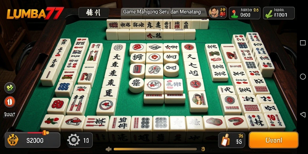Tangkapan layar gameplay LUMBA77 menampilkan antarmuka Mahjong yang menarik.