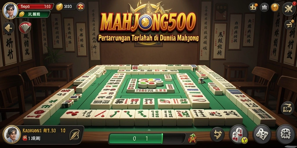 Tangkapan layar gameplay seru MAHJONG500 dalam pertarungan Battle Royale.