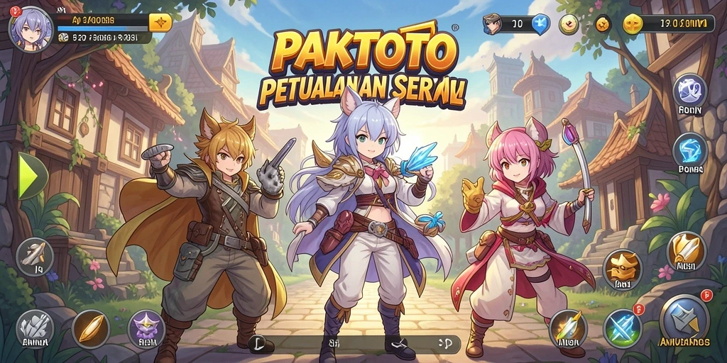 Tampilan gameplay menarik dari PAKTOTO dengan karakter Anime.