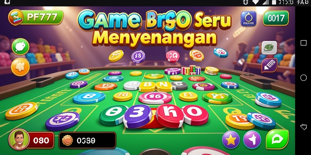 Tampilan gameplay seru di PF777 dengan variasi papan Bingo.