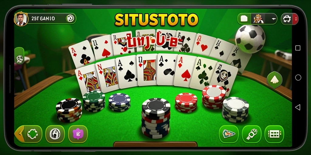 Screenshot permainan Gaple kompetitif di SITUSTOTO.