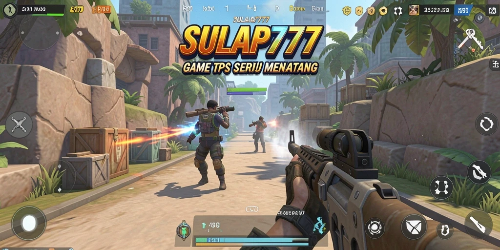 Screenshot SULAP777 menampilkan aksi seru gameplay TPS yang mendebarkan.