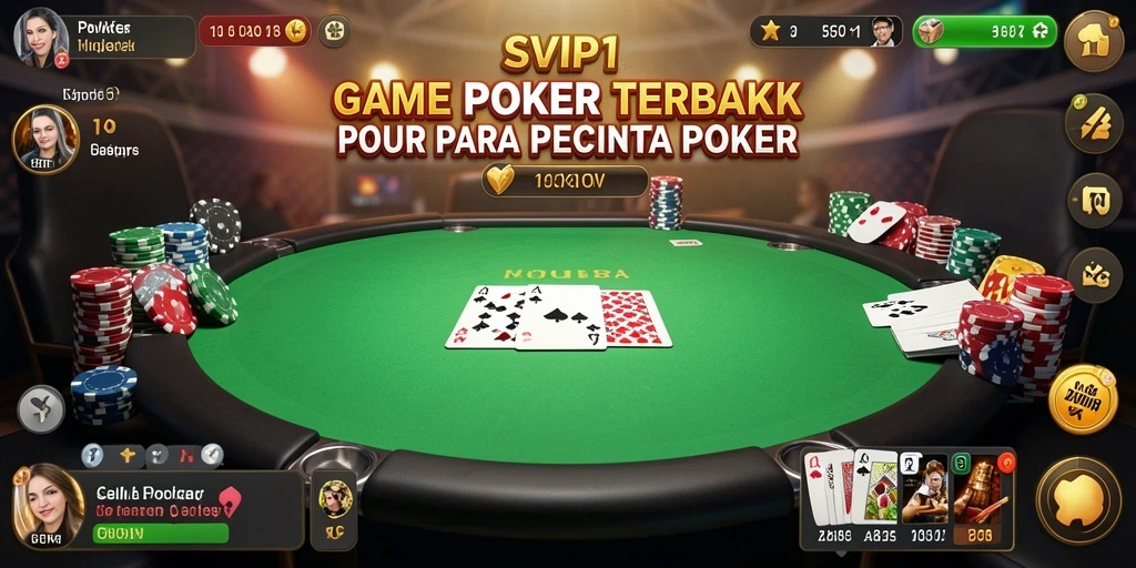 Tampilan gameplay seru di SVIP1, nikmati permainan Poker terbaik.