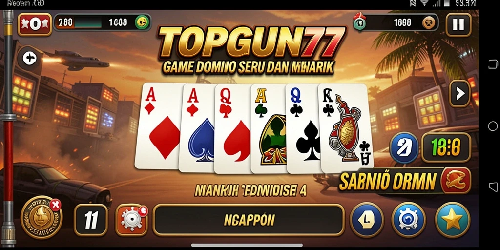 Tampilan menarik dari gameplay TOPGUN77 yang mendebarkan.
