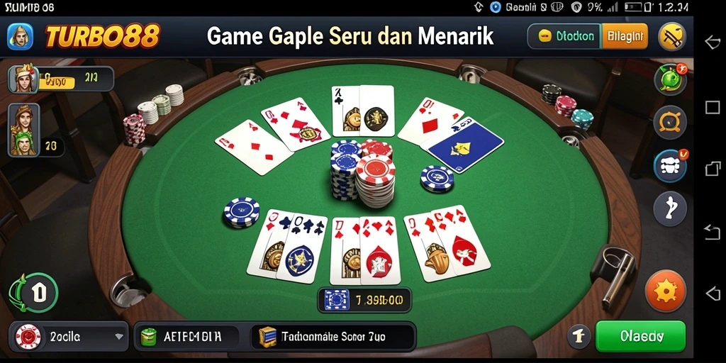 Tangkapan layar gameplay Gaple yang menyenangkan di TURBO88.