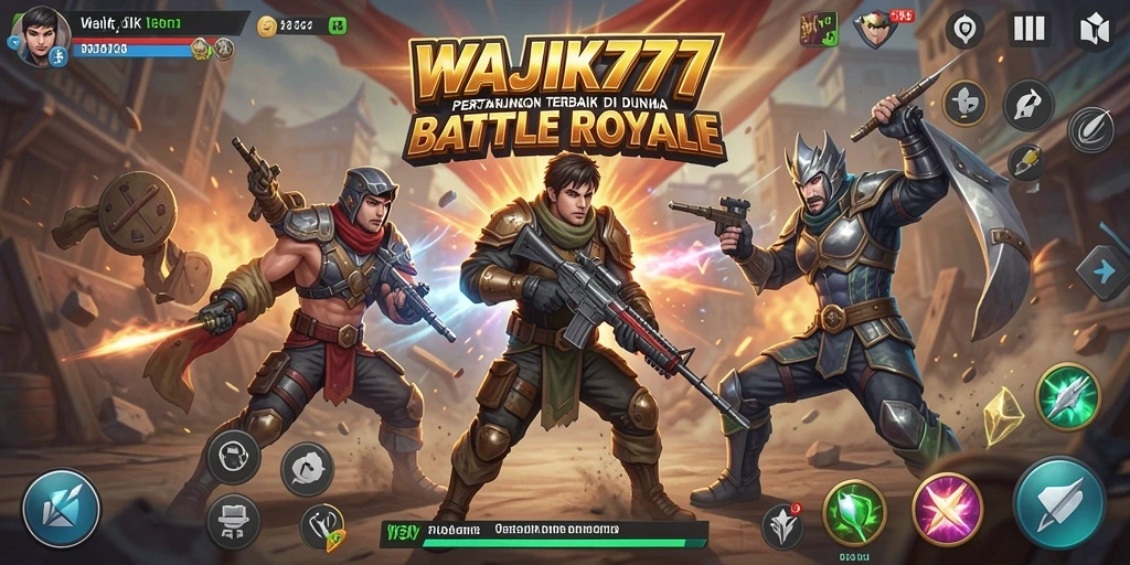 Tampilan gameplay seru WAJIK777 di arena Battle Royale.
